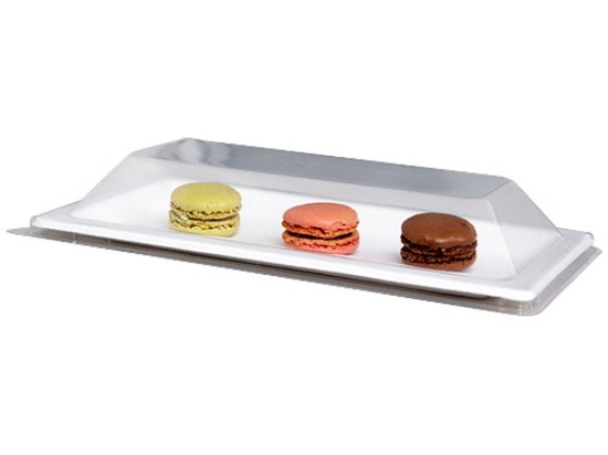 Couvercle rectangulaire PET transparent pour assiette pulpe 115211326 [275x145x40] [300 (6x50)]