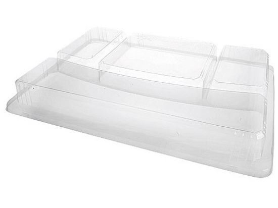 Couvercle PS transparent pour plateau "Light" 5 Compartiments  915019 [345x245x245] [200]