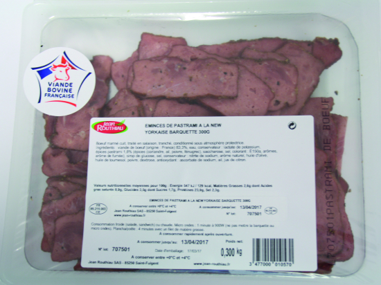 Pastrami Boeuf Emince Cuit Vbf 300G