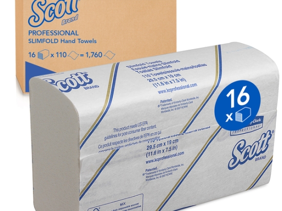 Essuie-main enchevetre 1P SlimF(paq 110Fx16) Scott