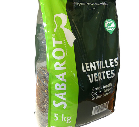 Lentilles vertes sachet 5 kg SABAROT