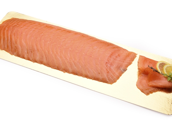 Saumon fume sel sec pretranche  0,9/1,3KG