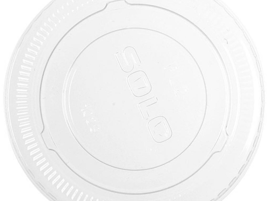 Couvercle plat pot a sauce 6cl transparent  PET  *2500 pour Mini Pot a sauce 6cl  09POT200