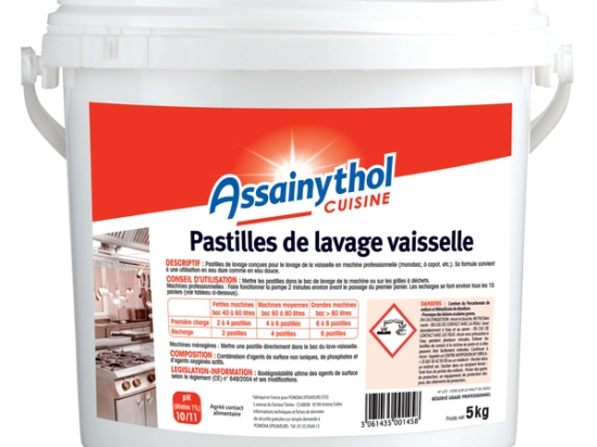 Pastille lave vaiselle oxy actif seau 5KG 