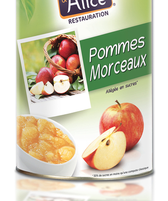 Compote de pomme avec morceaux allegee boite 5/1 FARAUD