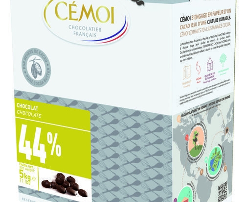 Chocolat noir 44% de cacao palets  5 kg CEMOI