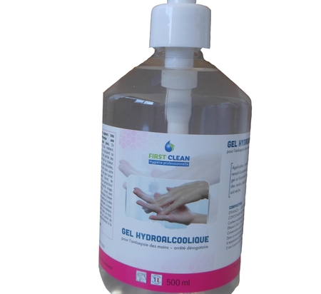 Gel hydroalcoolique (flacon 500MLx6) F Clean