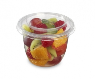 A004 - Pot dessert avec couvercle cristal 270cc sac(50U)x16 ALPHAFORM (bol saladier) (autre couvercle associe 96759)