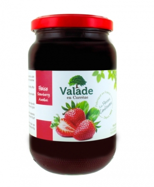 Confiture fraise bocal 450G Valade