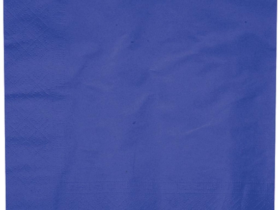 Serviette 2 plis ouate biodegradable bleu fonce [400x400x400] [1250 (10x125)]