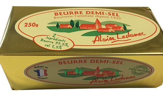 Beurre 1/2 sel 250G plaque