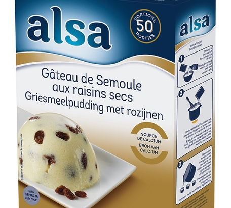 Preparation gateau semoule raisin boite 880G Alsa