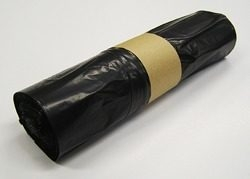 Sac poubelle PEBD 50L 35 microns noir (20Ux10 rouleaux) Bar
