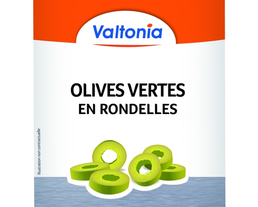 Olives vertes en rondelles boite A10 VALTONIA