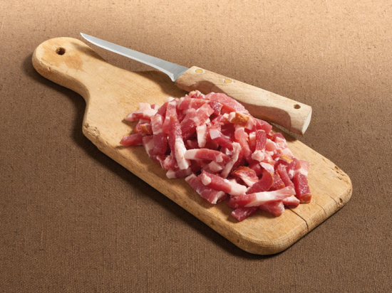 Lardon Emince Fume S/At 8/8  1Kg