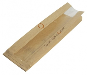Sac sandwich 10x6x35 avec fenetre kraft(1000U) Publi Embal