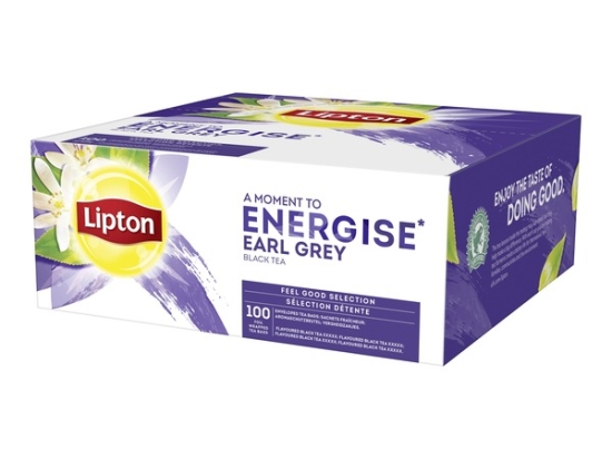 The noir Earl Grey boite 100 sachets fraicheur LIPTON