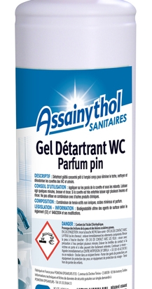 Gel detartrant WC parfum pin ASSAINYTHOL en flacon  (1L x6)