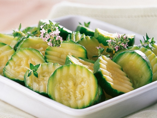 Courgette rond coupe canele 2,5KG - Surgele