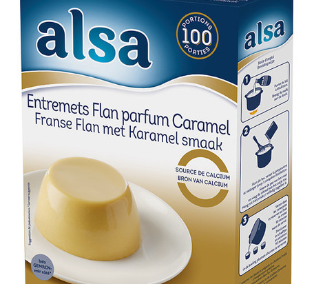 Preparation entremet flan caramel boite 1050G Alsa