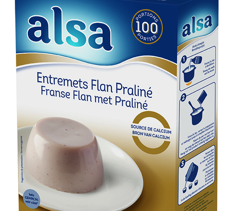 Preparation entremet flan praline boite 1KG Alsa