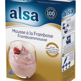 Preparation mousse framboise boite (430G/4Lx2) Alsa