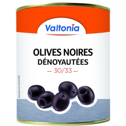 Olives noires denoyautees 30/33 boite 4/4 VALTONIA