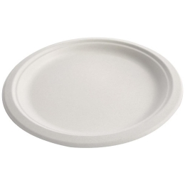 Assiette ronde pulpe blanche 260 mm [260x260x25] [500 (20x25)]
