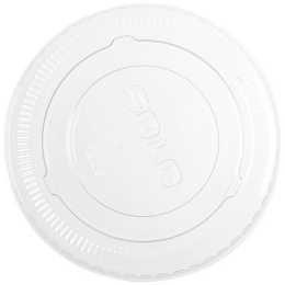 Couvercle plat pot a sauce 6cl transparent  PET  *2500 pour Mini Pot a sauce 6cl  09POT200