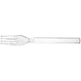 Fourchette "Luxe" PS transparente givree 180 mm [180x180x] [250 (10x25)] (couvert)