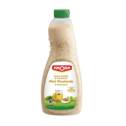 Sauce salade et sandwich miel moutarde a l'ancienne flacon 1 L AMORA