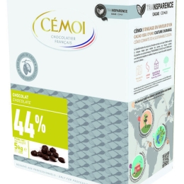 Chocolat noir 44% de cacao palets  5 kg CEMOI