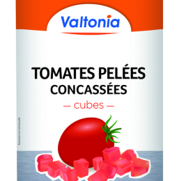 Tomate pelee concasse cube boite 5/1 Valtonia