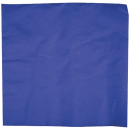 Serviette 2 plis ouate biodegradable bleu fonce [400x400x400] [1250 (10x125)]