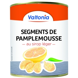 Pamplemousse segments au sirop leger boite A10 VALTONIA