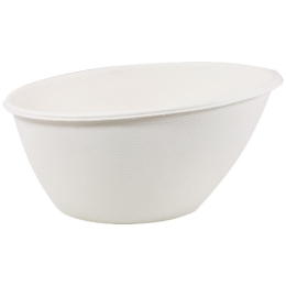 Saladier ovoidale "Pulpy rugby" pulpe blanc 1000 ml [190x145x95] [200 (8x25)] (Bol)