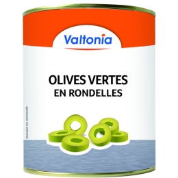 Olives vertes en rondelles boite A10 VALTONIA