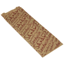 Sac sandwich papier kraft brun PPT  *1000