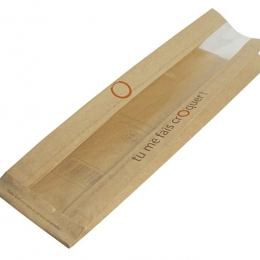 Sac sandwich 10x6x35 avec fenetre kraft(1000U) Publi Embal